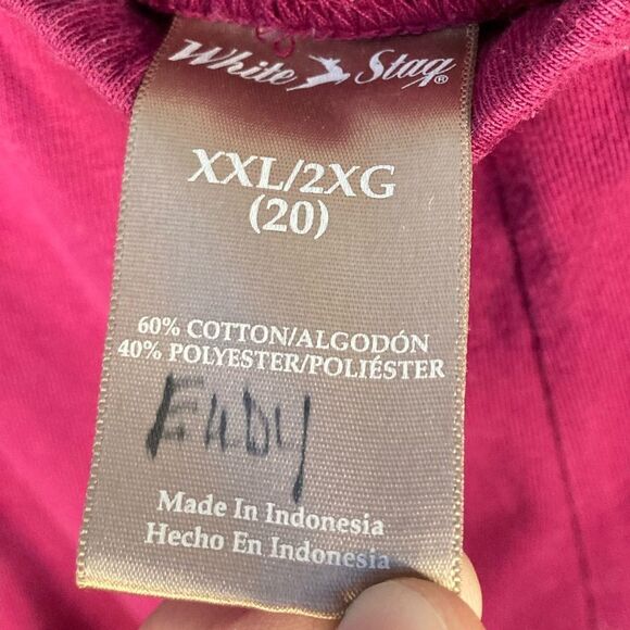 Fuchsia White Stag Elastic Waist Pants XXL (20) - Picture 4 of 5